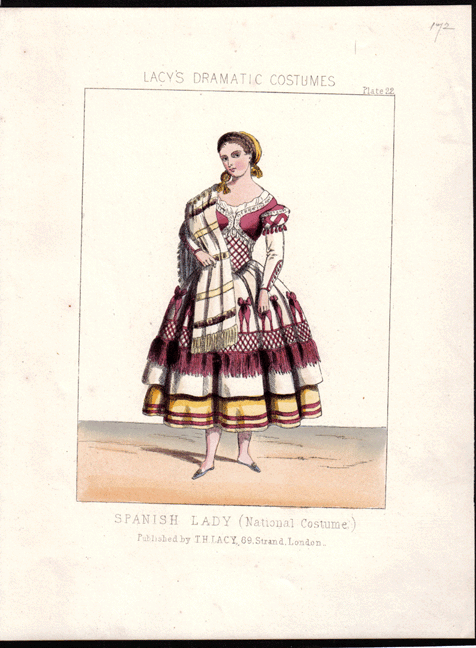 "Lacy's Dramatic Costumes" by T. H. Lacy (1865) hand colored engravings